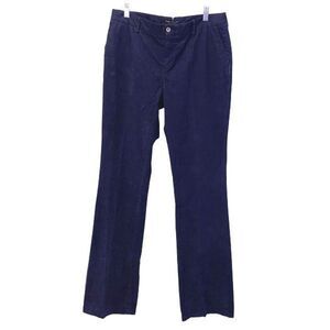 PT01 Womens Beth Mid Rise Straight Leg Stretch Corduroy Chino Pants Navy Size 46